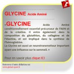 Glycine acide aminé précurseur de la créatine